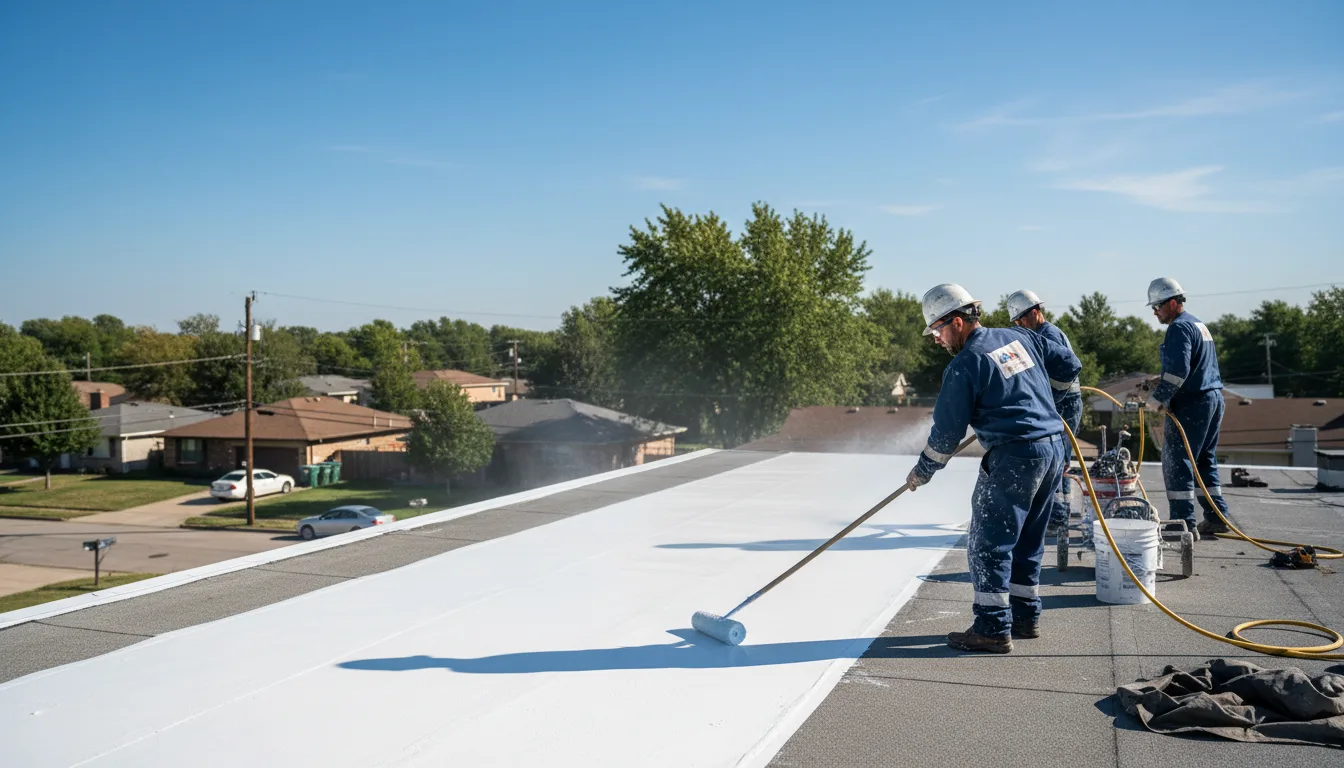 Commercial roof coating in Oxford, IA near me